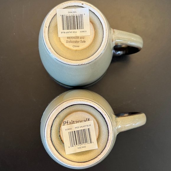 Set of 2 PFALTZGRAFF Galaxy Blue Handcrafted Stoneware Mugs with Reactive Glaze - Picture 6 of 7